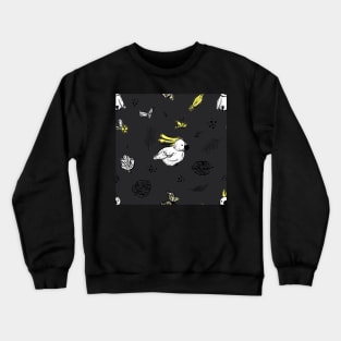 Cockatoos Black Crewneck Sweatshirt